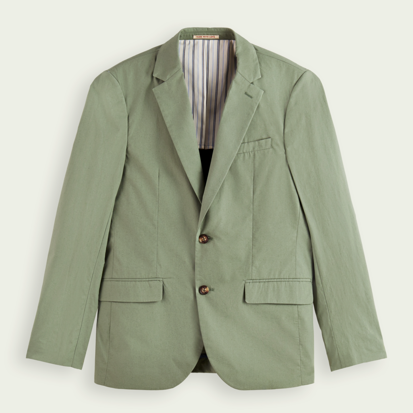 Scotch & Soda - Unconstructed Poplin Blazer - Army