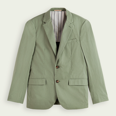 Scotch & Soda - Unconstructed Poplin Blazer - Army