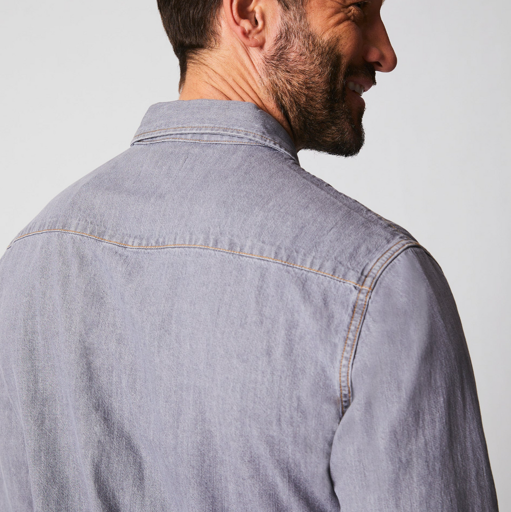 Billy Reid - Shoals Denim Shirt - Grey Wash