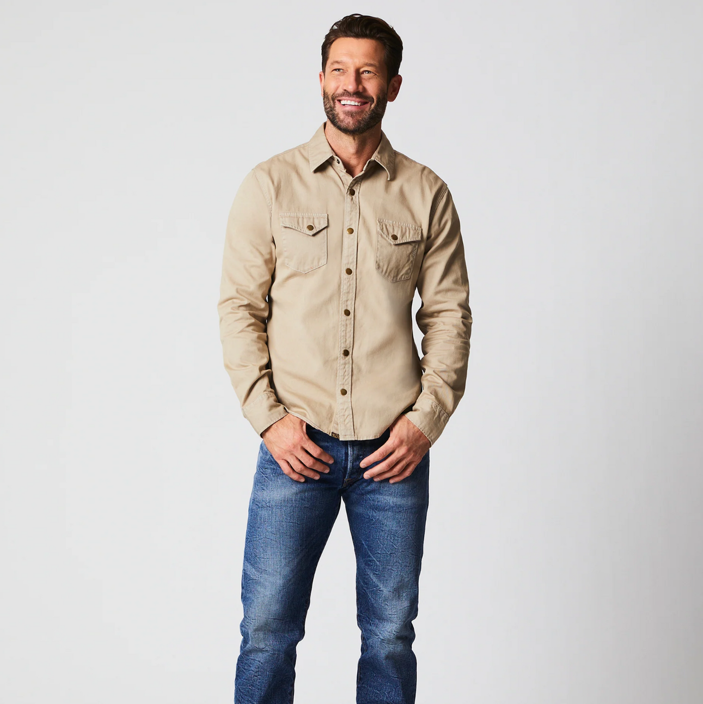Billy Reid - Shoals Twill Shirt - Khaki