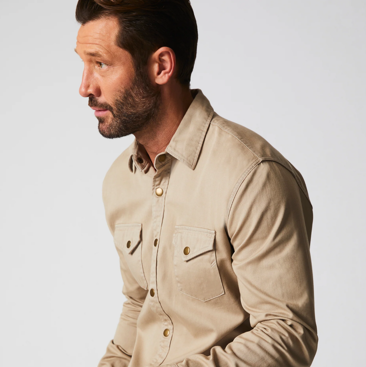 Billy Reid - Shoals Twill Shirt - Khaki