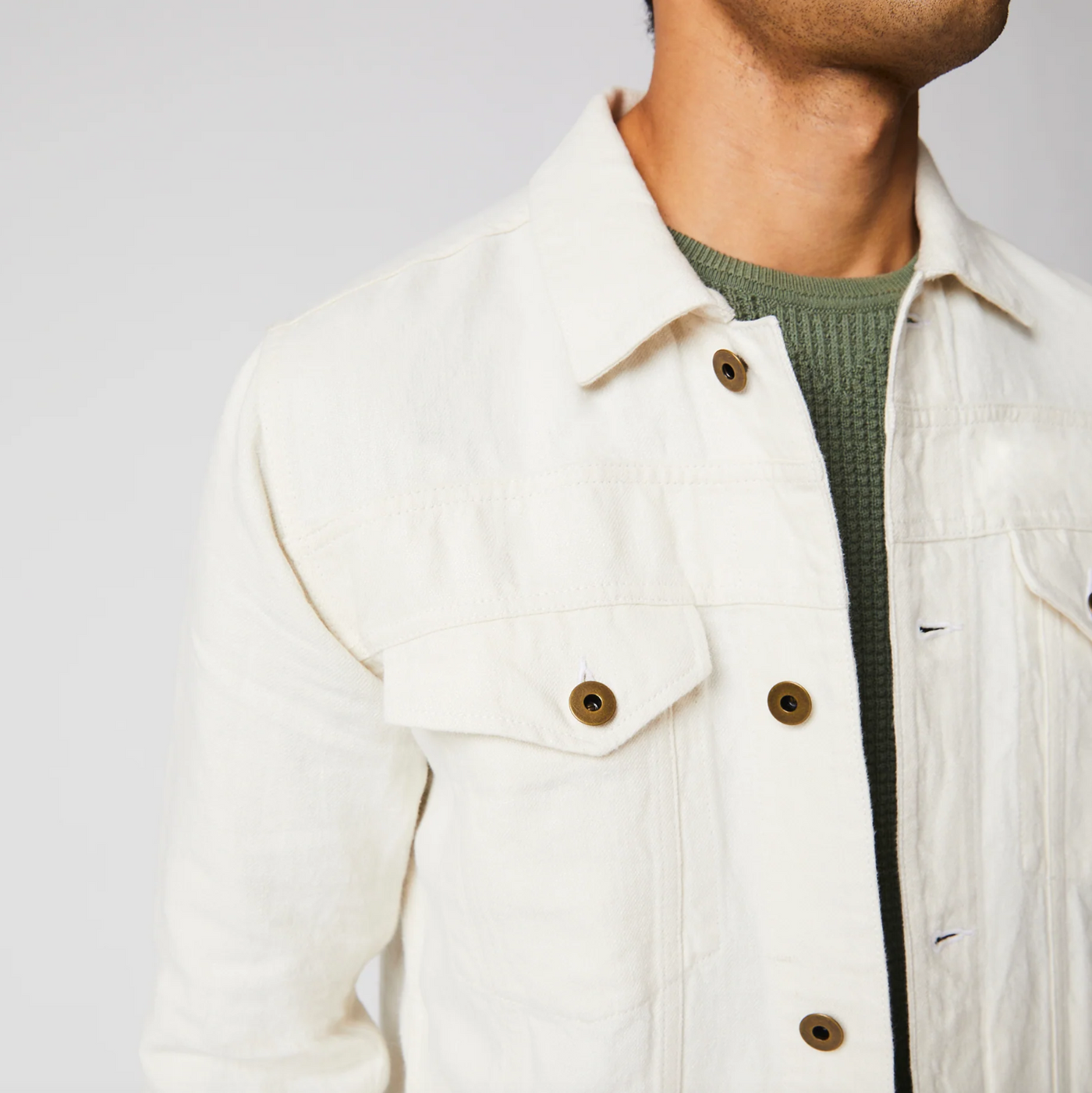 Billy Reid - Tupelo Linen Trucker Jacket - Natural