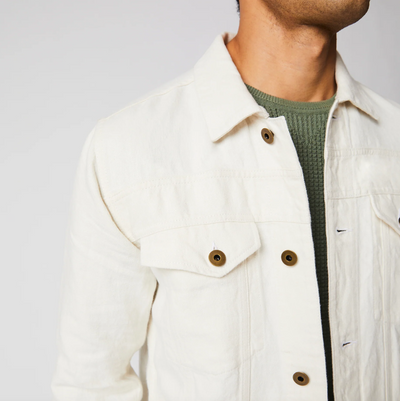 Billy Reid - Tupelo Linen Trucker Jacket - Natural