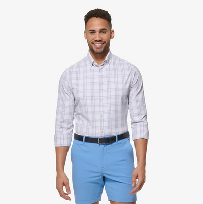 Mizzen + Main - Leeward Dress Shirt - Bright White Multi Plaid