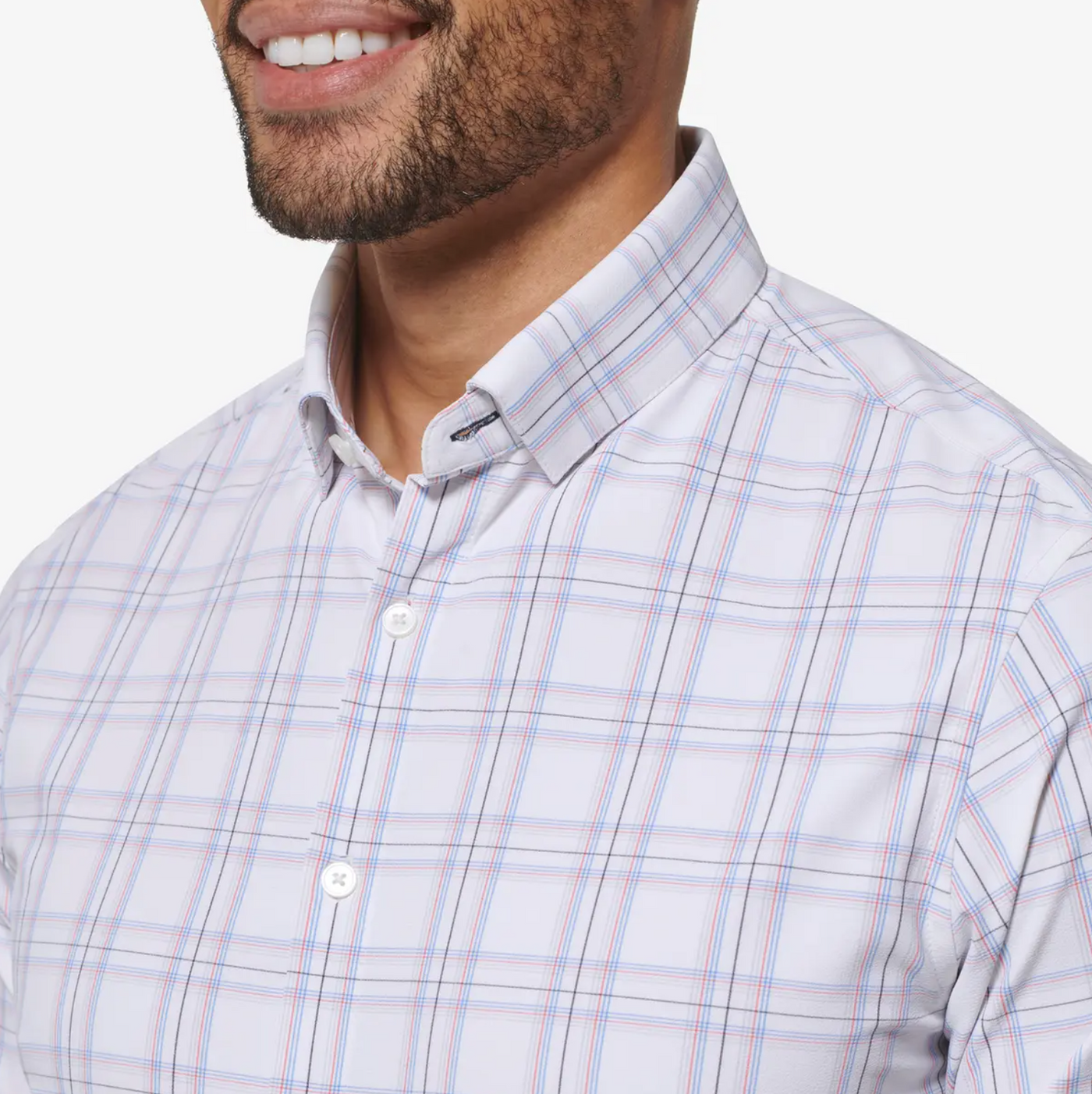 Mizzen + Main - Leeward Dress Shirt - Bright White Multi Plaid