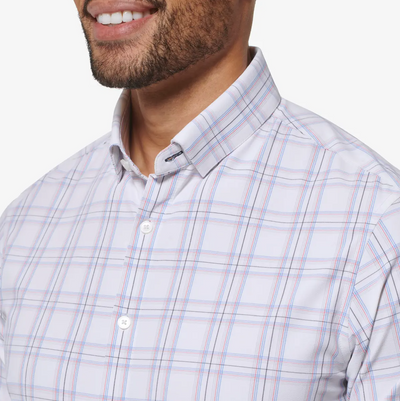 Mizzen + Main - Leeward Dress Shirt - Bright White Multi Plaid