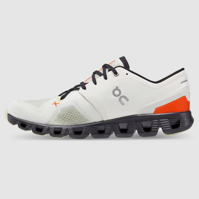 On - Men's Cloud X 3 - Ivory / Flame