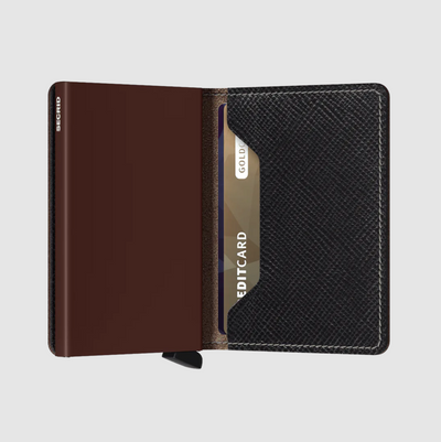 SECRID - Slimwallet - Saffiano Brown