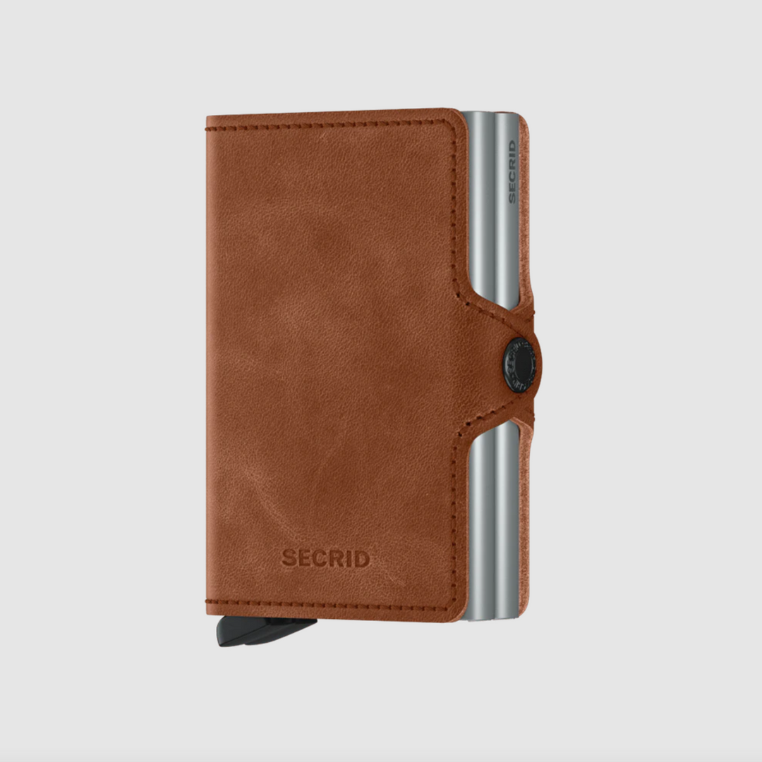 SECRID - Twinwallet - Vintage Cognac | Silver