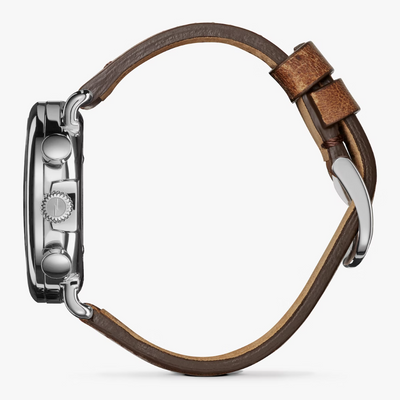 Shinola - Runwell 2 Eye Chrono 41mm Watch - British Tan Leather Strap / Midnight