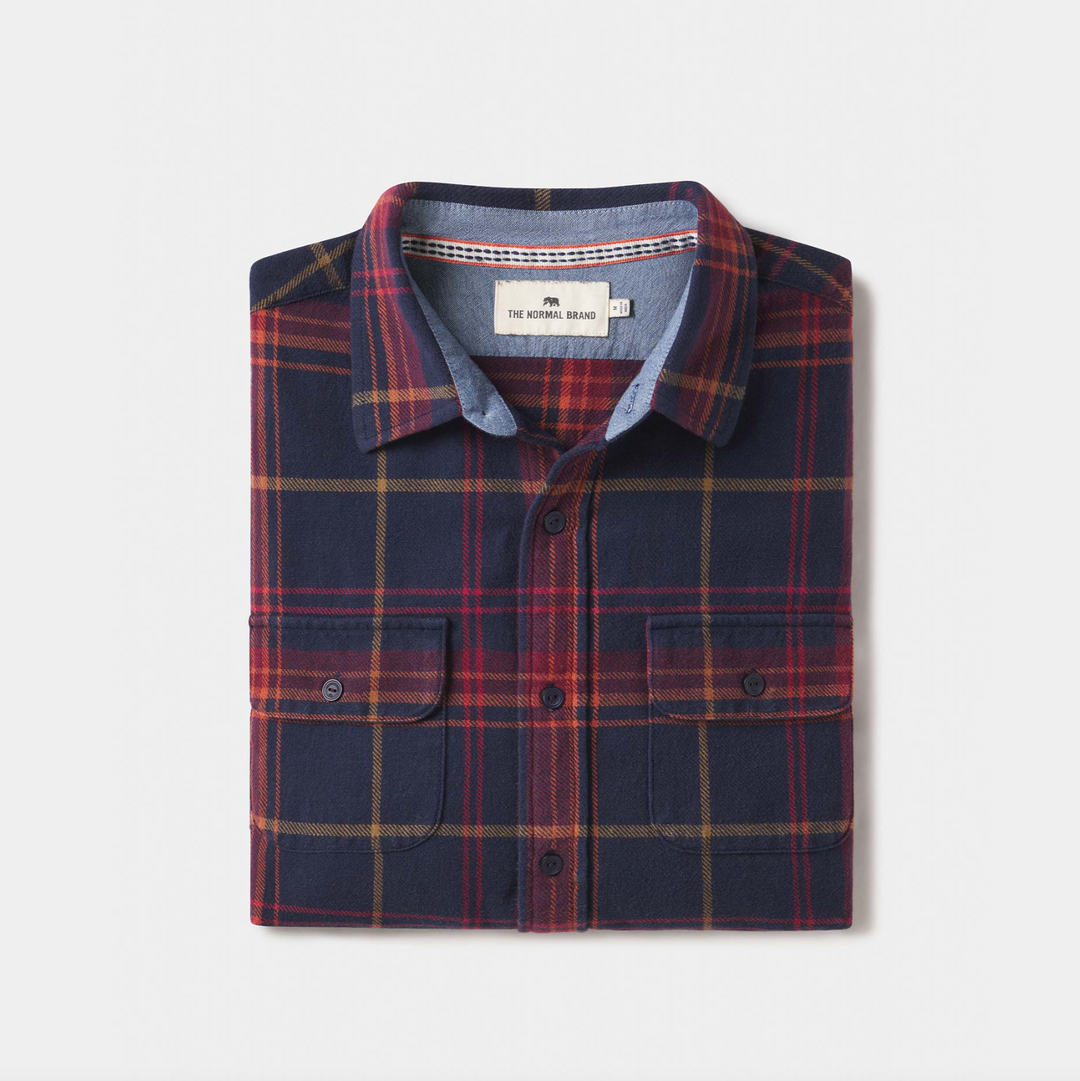 The Normal Brand - Mountain Overshirt - Cider Plaid