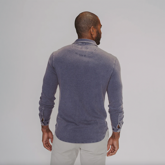 The Normal Brand - Puremeso Acid Wash Button Up - Navy
