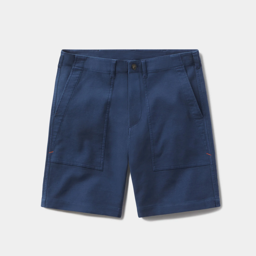 The Normal Brand - Tailored Terry Utility Short - Dark Blue