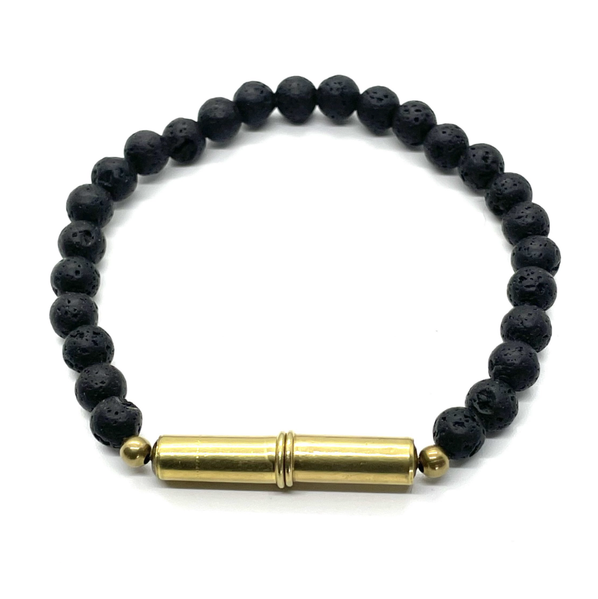 Tres Cuervos - Flint Beaded Bracelet - Lava