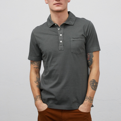 Billy Reid - Pensacola Polo -  Washed Grey