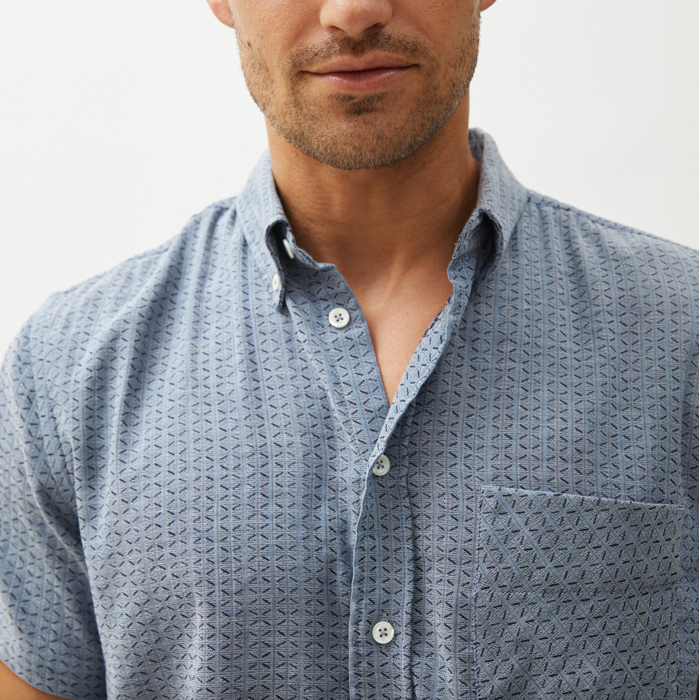 Billy Reid - Short Sleeve Tuscumbia Shirt - Navy