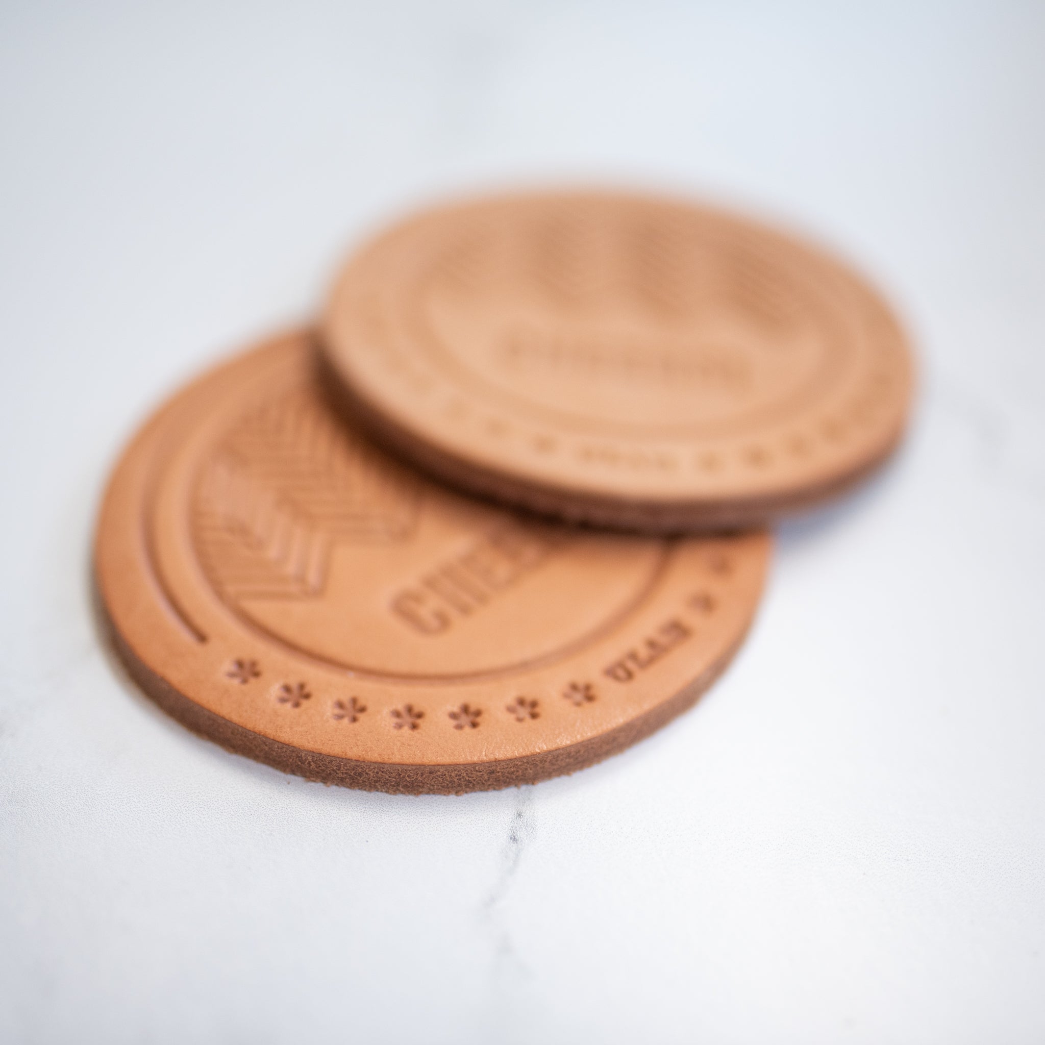Leather Coasters - ULAH by Foxtrot - Set of 2