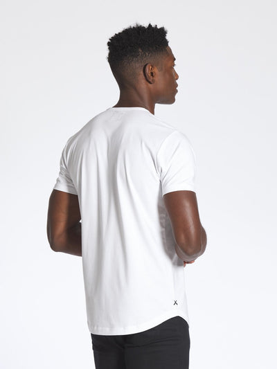 Cuts - Crew Curve-Hem T-Shirt - White