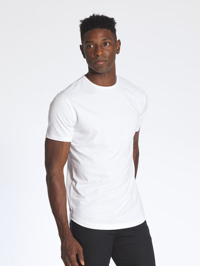 Cuts - Crew Curve-Hem T-Shirt - White