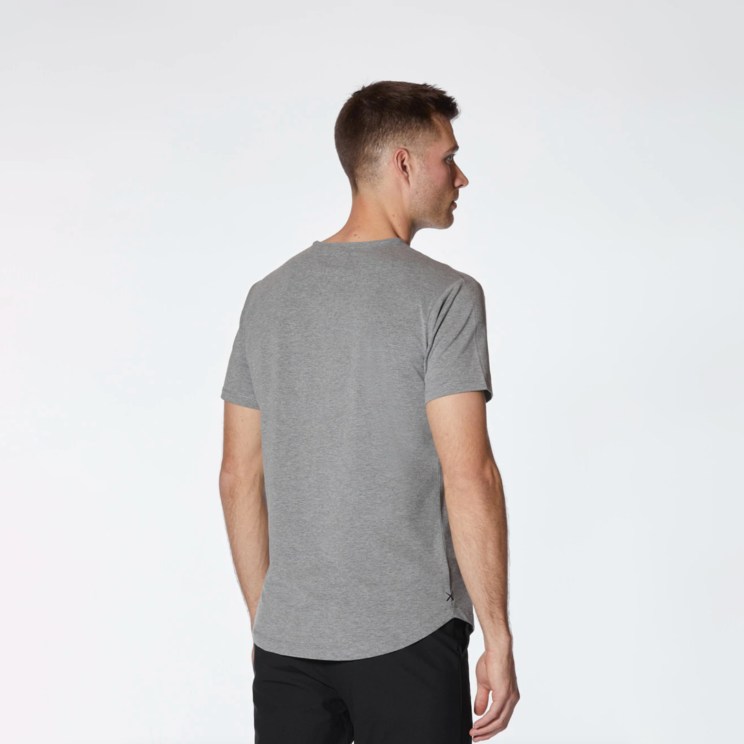 Cuts - Crew Curve-Hem T-Shirt - Heather Grey