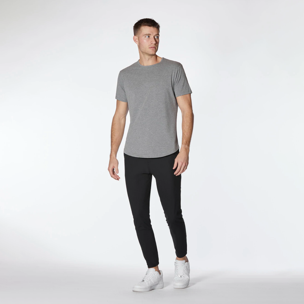 Cuts - Crew Curve-Hem T-Shirt - Heather Grey
