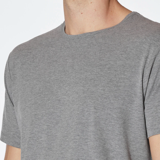 Cuts - Crew Curve-Hem T-Shirt - Heather Grey