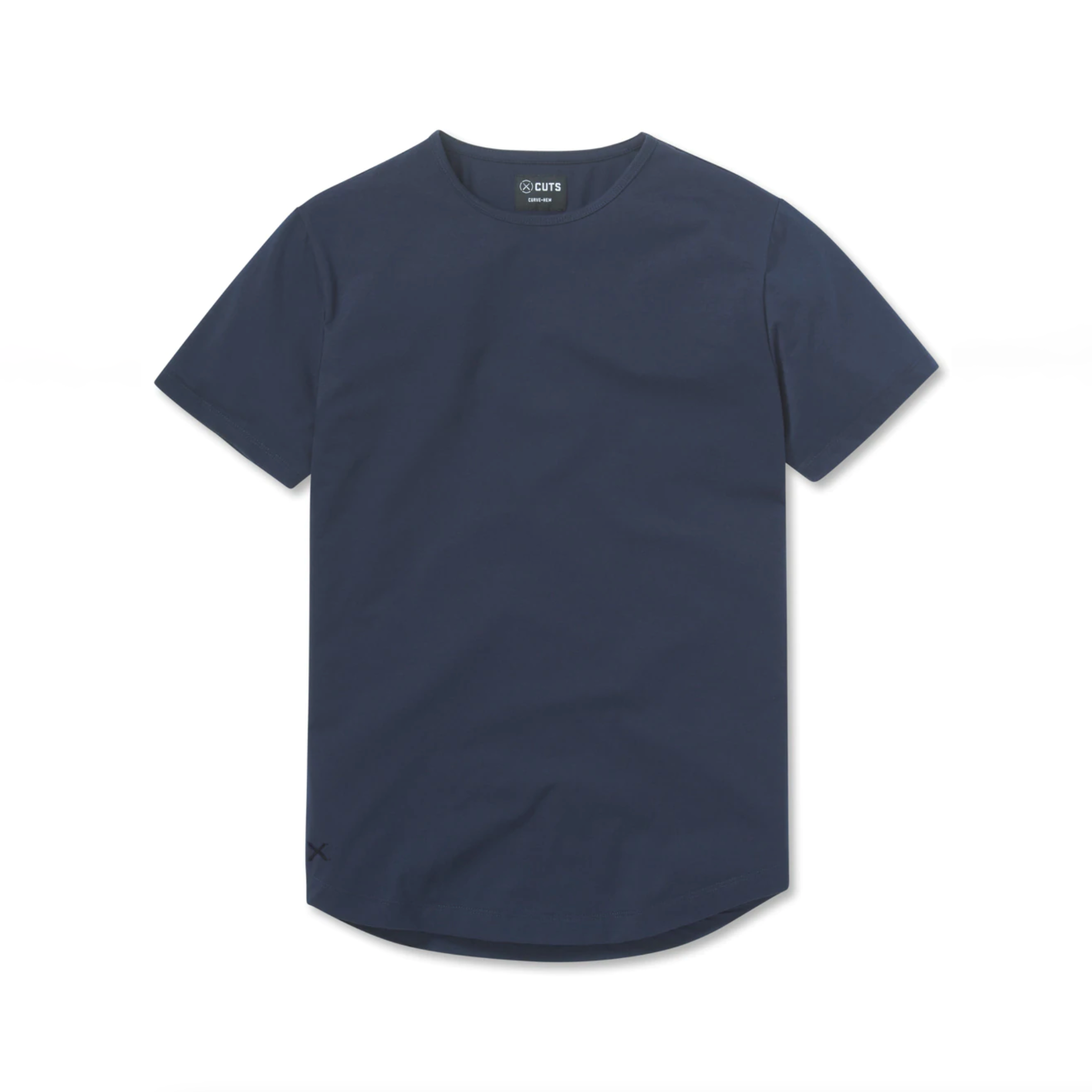 Cuts - Crew Curve-Hem T-Shirt - Pacific Blue