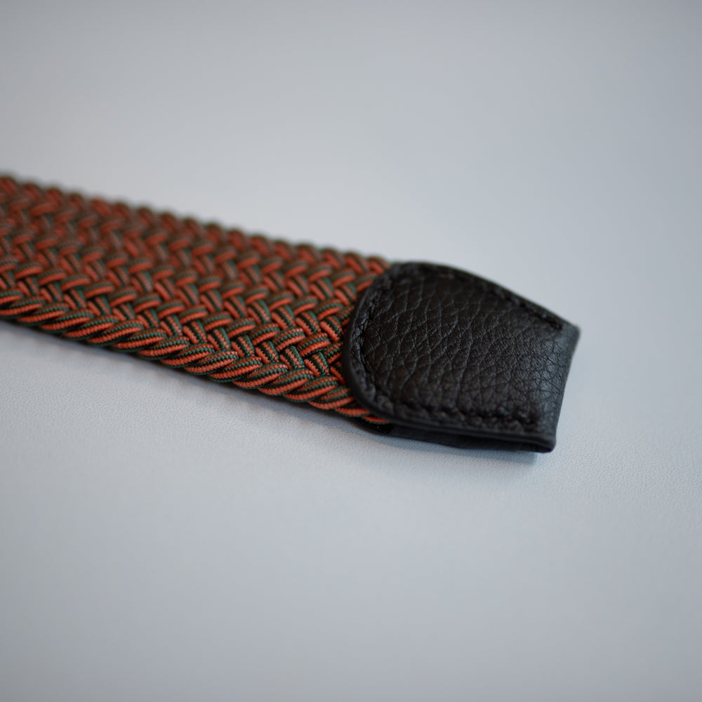 * DIBI Braided Belt - Red/Brown