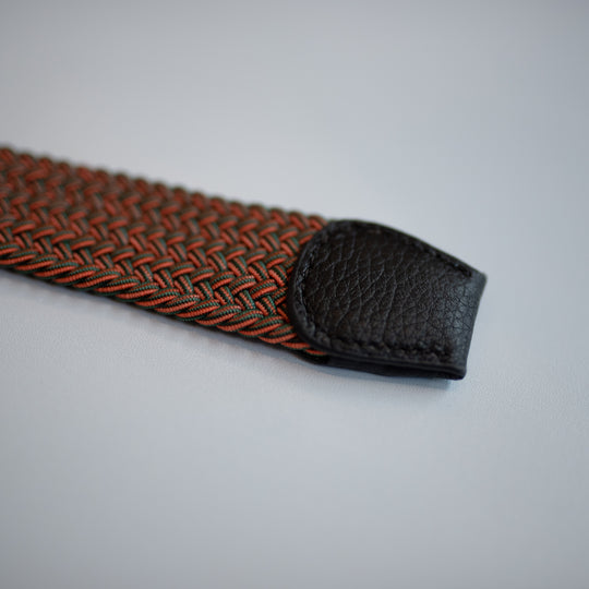 * DIBI Braided Belt - Red/Brown