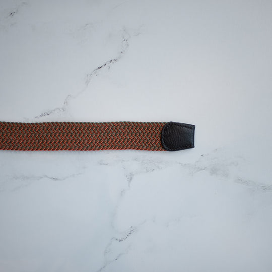 * DIBI Braided Belt - Red/Brown