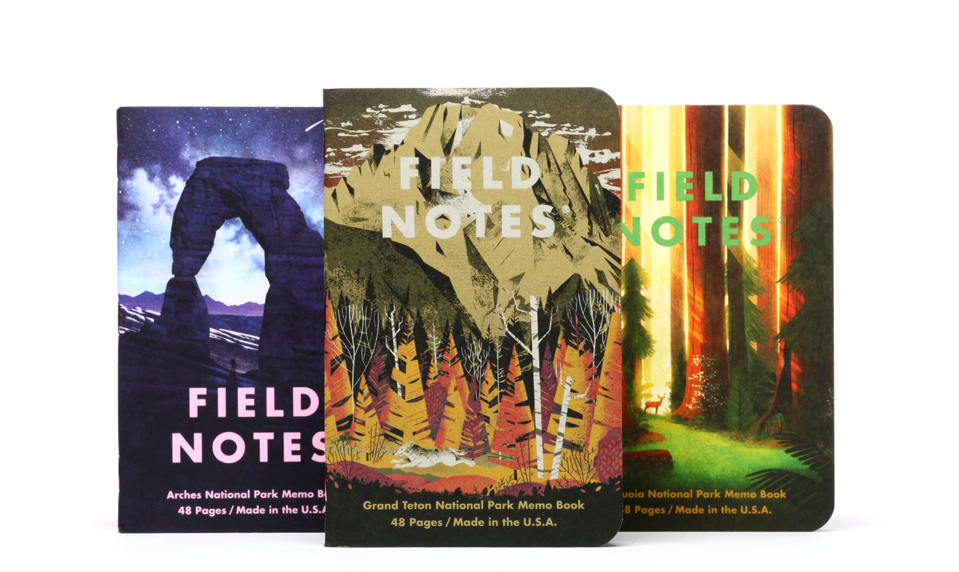 Field Notes - National Parks - Series D: Grand Teton, Arches, Sequoia