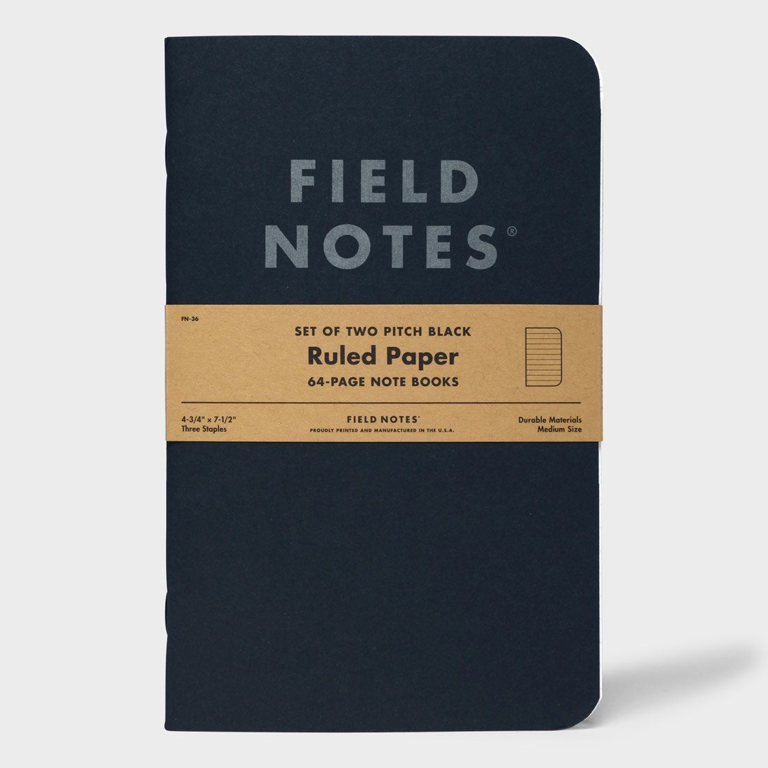 Field Notes - Pitch Black Ruled Memo Book