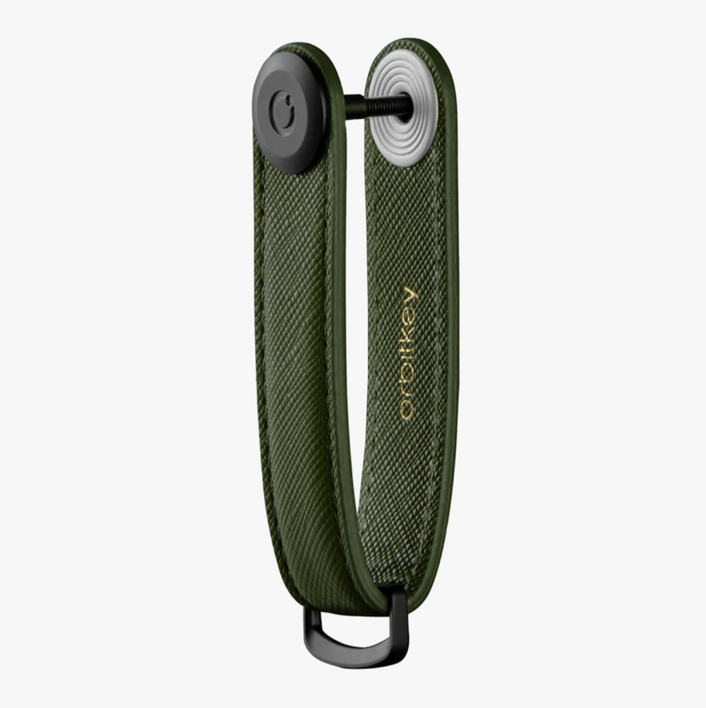 Orbitkey Saffiano Leather Key Organiser - Olive