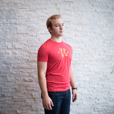 ULAH KC T-Shirt - Heather Red / Gold