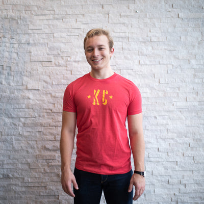 ULAH KC T-Shirt - Heather Red / Gold
