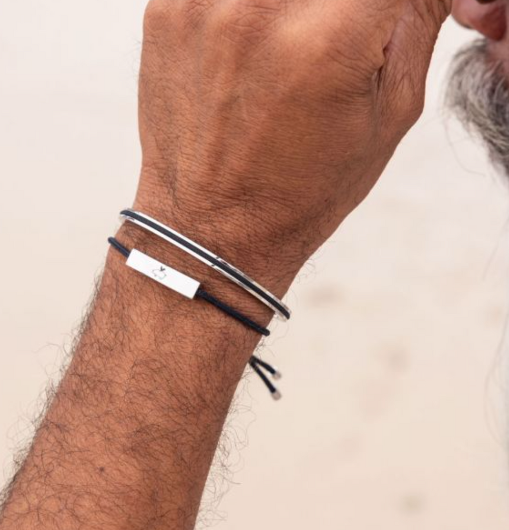 Pig & Hen - Mad Matt Bracelet - Navy / Silver