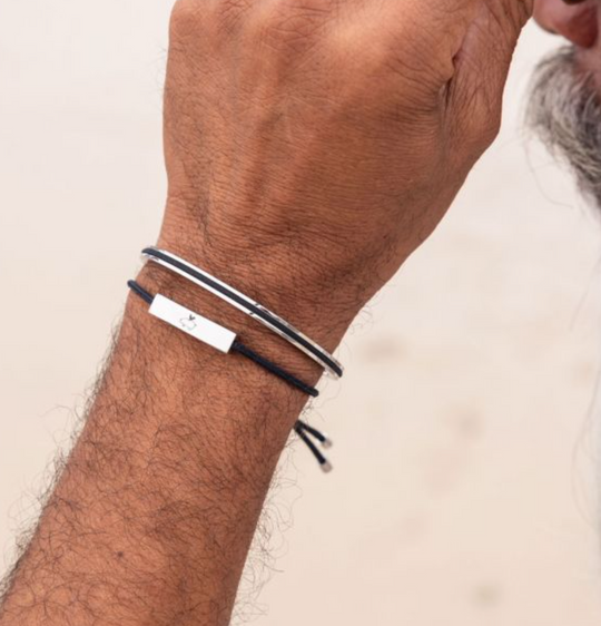 Pig & Hen - Mad Matt Bracelet - Navy / Silver