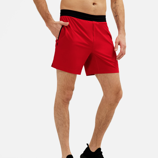 Rhone - Mako Tech Unlined Short 7" - Chili Pepper