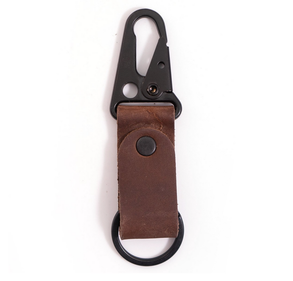 Rustico - Clip Leather Keychain - Dark Brown