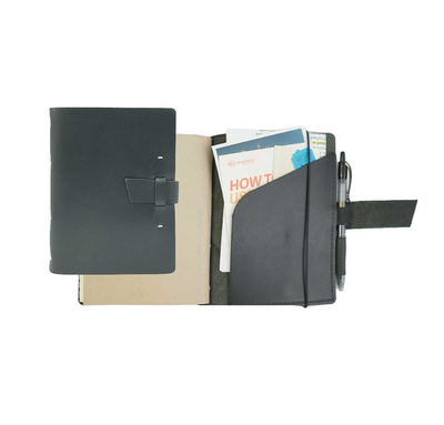 Rustico - Good Book Leather Journal Series Black, Pro Medium 6" x 8"