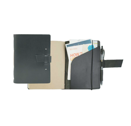 Rustico - Good Book Leather Journal Series Black, Pro Small 5" x 6.5"