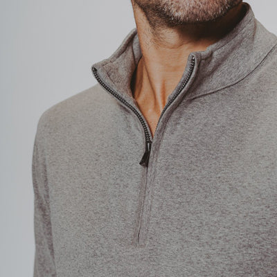 The Normal Brand - Puremeso Quarterzip - Athletic Grey
