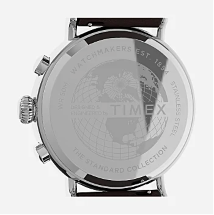 Timex - Standard Chronograph 41mm Watch - Brown Hybrid