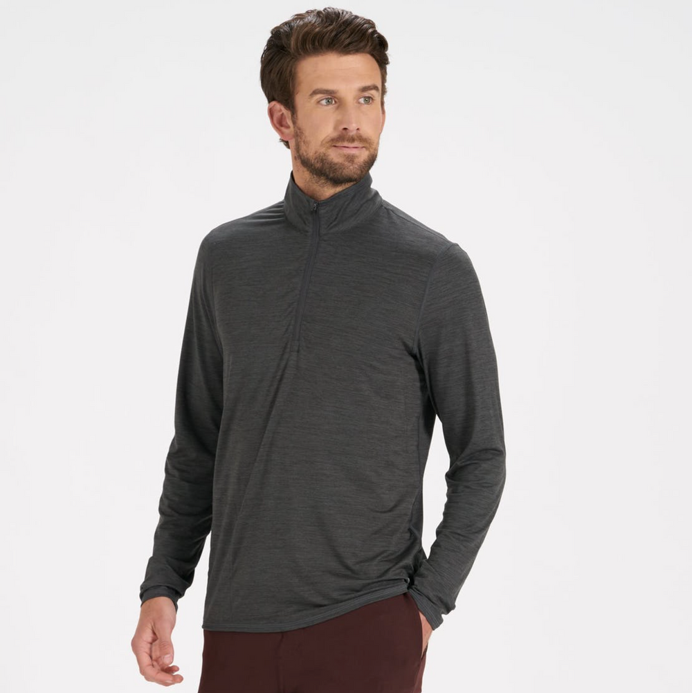 Vuori - Ease Performance 1/2 Zip - Charcoal Heather