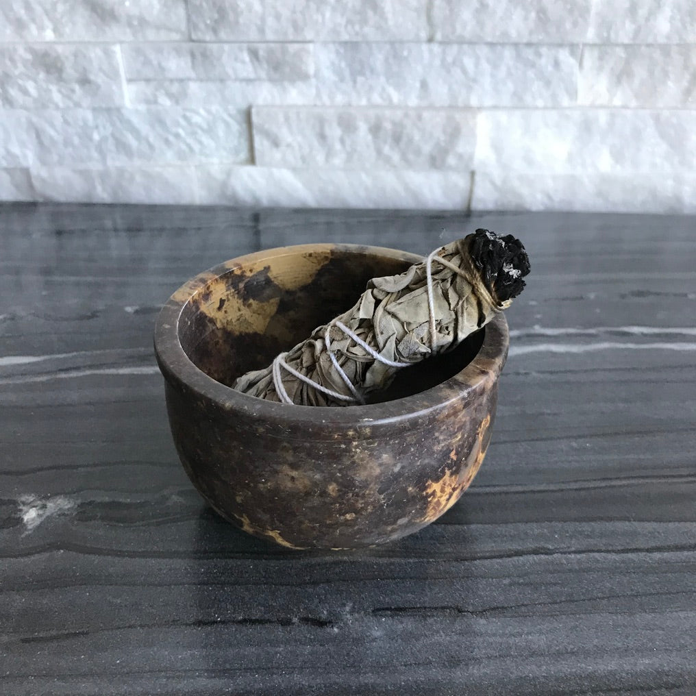 Smudge Pot Soapstone Burner