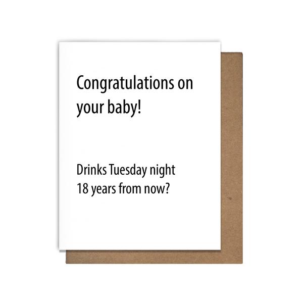Pretty Alright Goods - New Baby Drinks Card