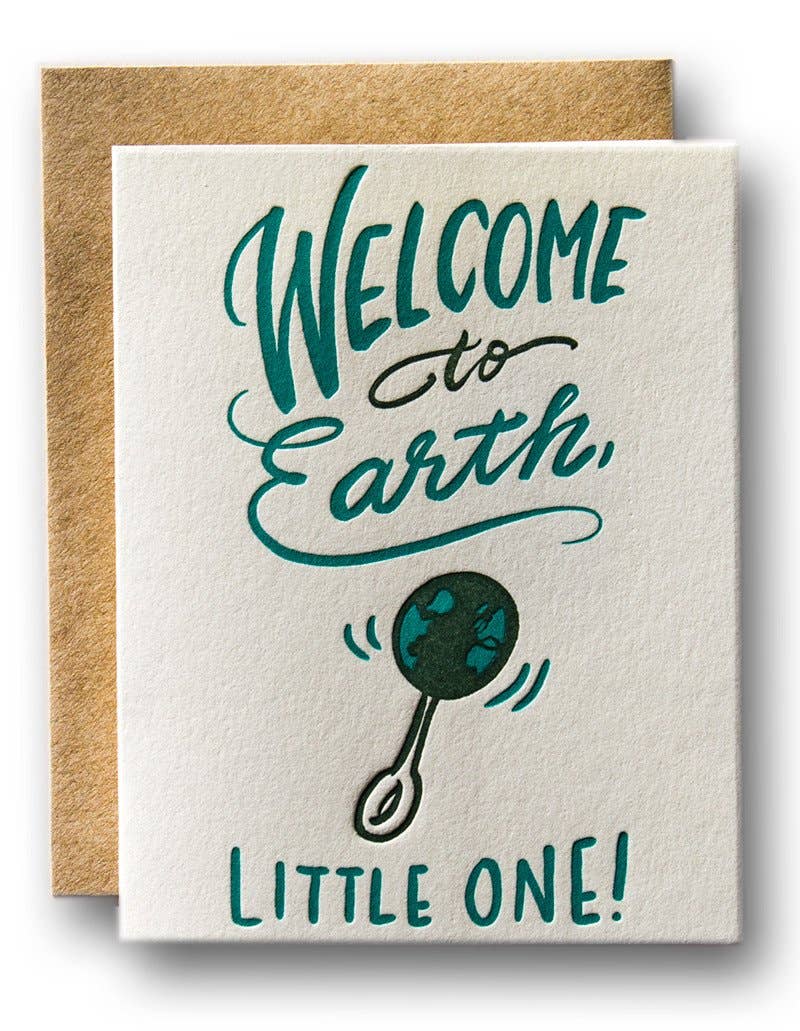 Ladyfingers Letterpress - Welcome To Earth Card